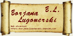 Borjana Lugomerski vizit kartica
